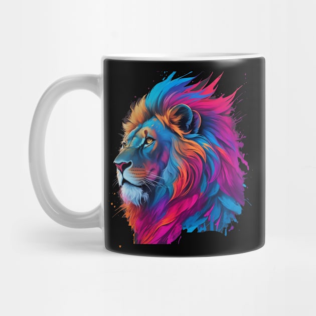 Colorful Lion Art by VisionDesigner